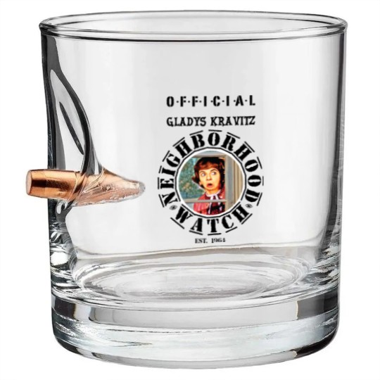 Discover "Vintage" Gladys Kravitz Neighborhood Watch - Whimsical Bewitched Fan Art | Essential Garden Flags Bullet Whiskey Glasses