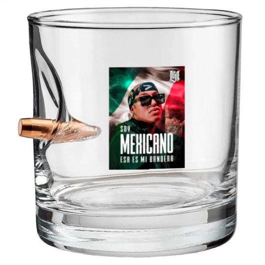 Discover playera lefty sm mexican soy mexicano esa es mi bandera t Bullet Whiskey Glasses