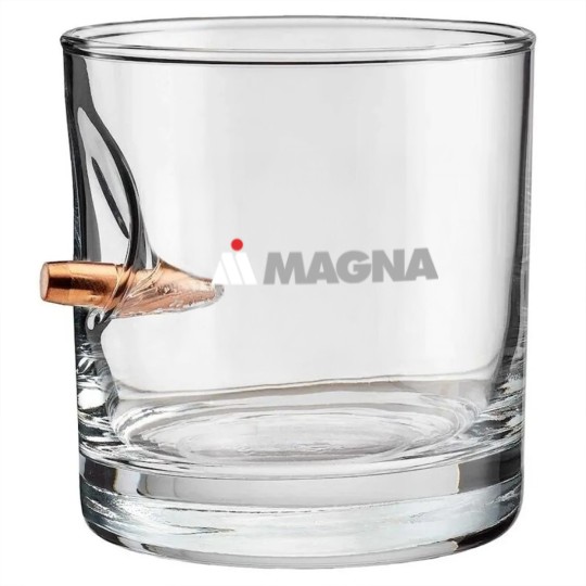 Discover Magna Logo Bullet Whiskey Glasses