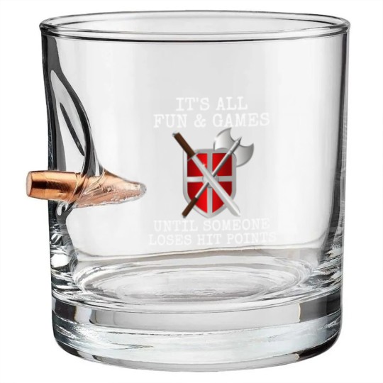 Discover Funny Live Action Role Play Design Bullet Whiskey Glasses