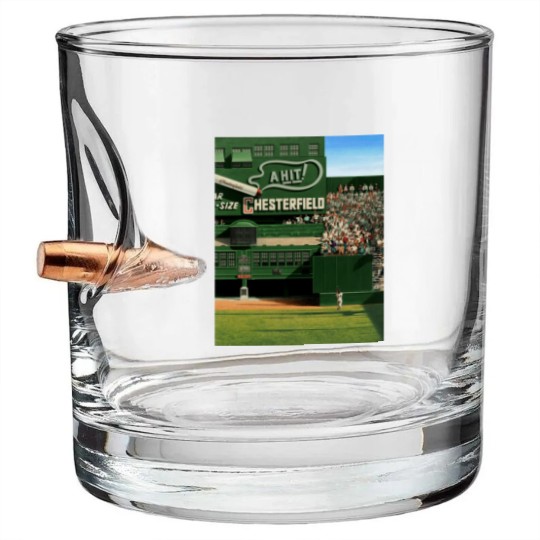Discover Baseball Art - Colorized ‘The Catch’ by Willie Mays Bullet Whiskey Glasses