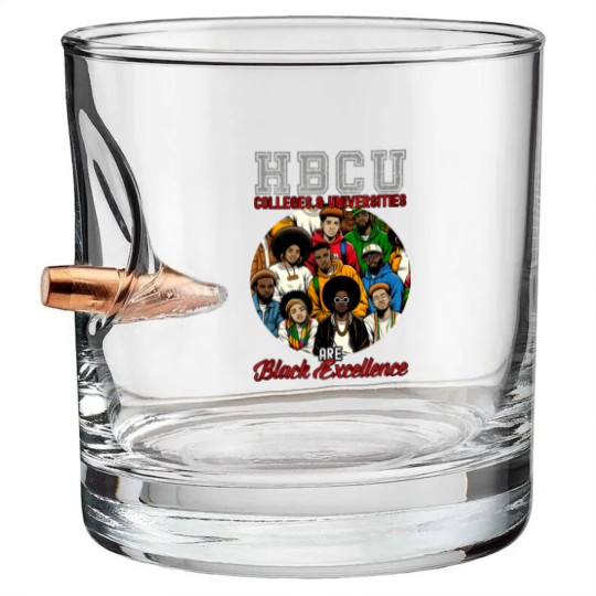 Discover hbcu excellence colleges and universities grad alumni Bullet Whiskey Glasses