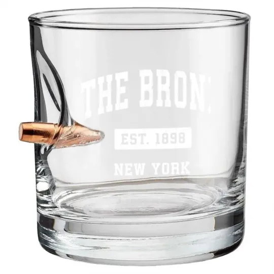 Discover The Bronx New York Ny Vintage Established Sports Design  Gift Bullet Whiskey Glasses