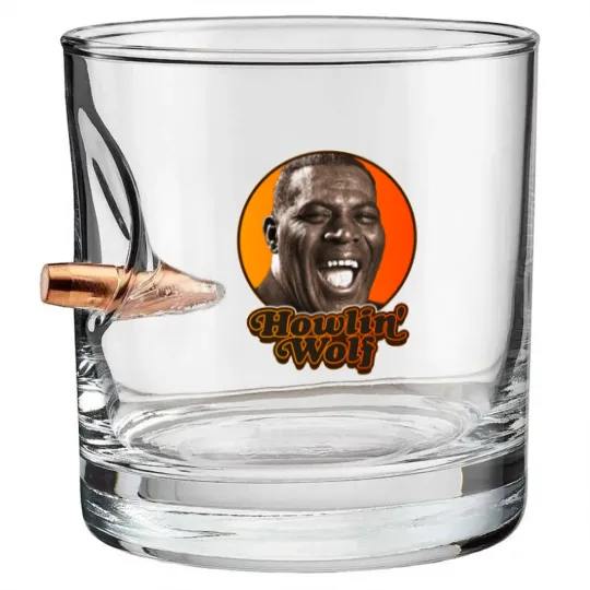 Discover Retro Howlin&39; Wolf Tribute Bullet Whiskey Glasses