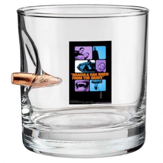 Discover Dracula Has Risen from the Grave 1969 Bullet Whiskey Glasses