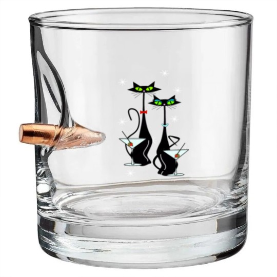 Discover MCM Atomic Cats Martini Time Bullet Whiskey Glasses