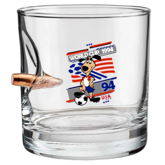 Discover Striker - USA 94 Classic Bullet Whiskey Glasses, Vintage Mascot World Cup Bullet Whiskey Glasses