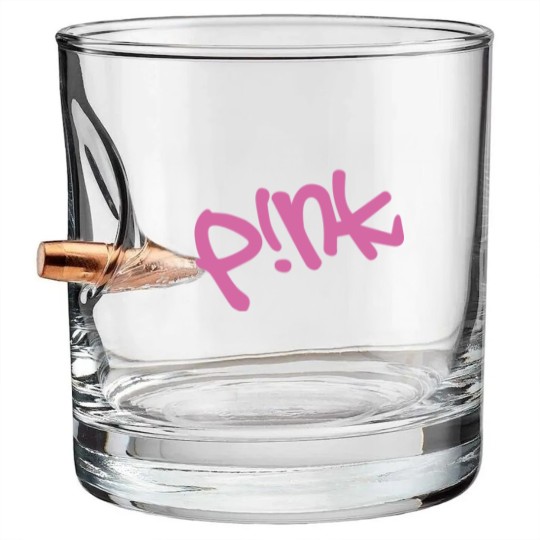 Discover Pink Summer Bullet Whiskey Glasses, Pink Singer Bullet Whiskey Glasses, Pink Merch Tour Bullet Whiskey Glasses