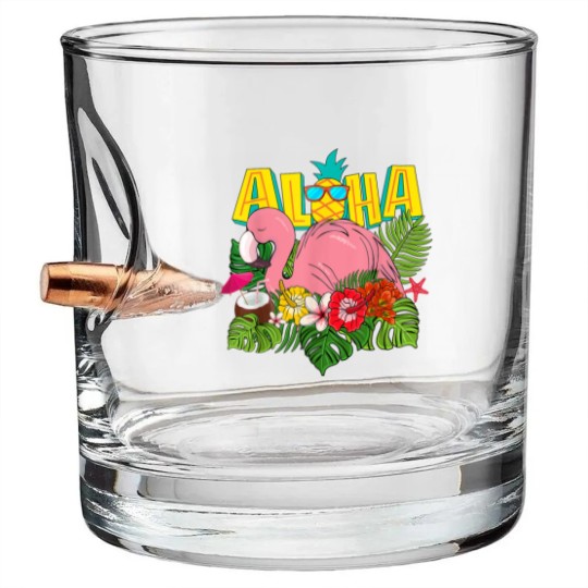Discover Aloha Hawaii Bullet Whiskey Glasses Hawaiian Flamingo Kids Teen Bullet Whiskey Glasses