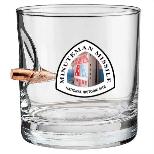Discover Minuteman Missile National Historic Site shield Bullet Whiskey Glasses