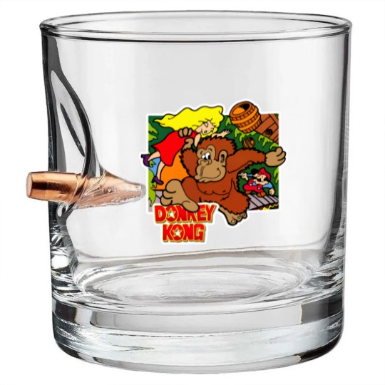 Discover Donkey Kong Arcade Game Bullet Whiskey Glasses, Donkey Kong Party Bullet Whiskey Glasses
