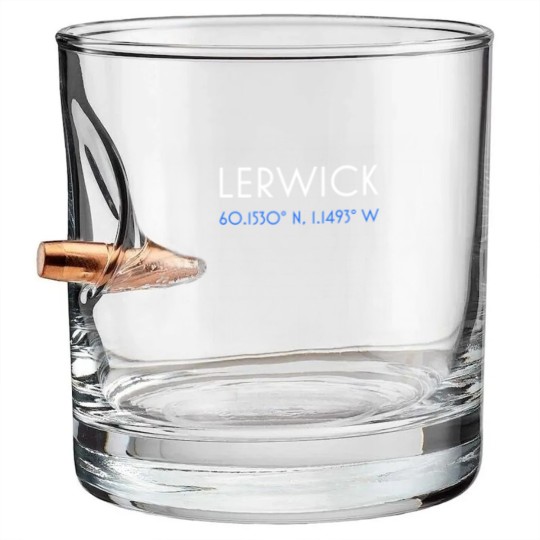 Discover Lerwick Shetland minimalist coordinates Bullet Whiskey Glasses