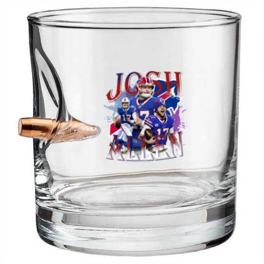 Discover Josh Allen Bullet Whiskey Glasses, Vintage 90s Josh Allen Style Bullet Whiskey Glasses, Josh Allen Bullet Whiskey Glasses
