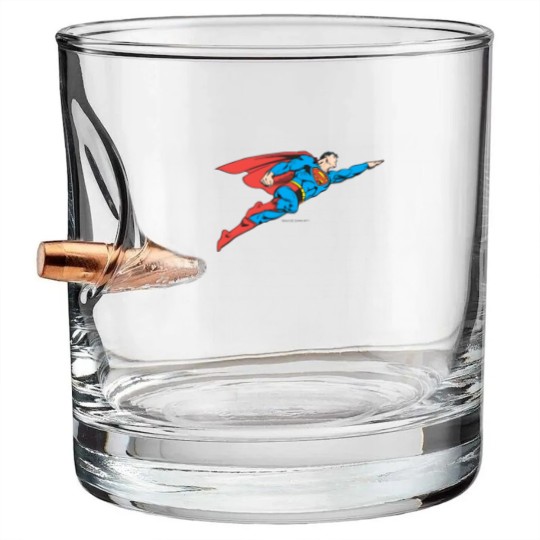 Discover Superman Flying Right Bullet Whiskey Glasses