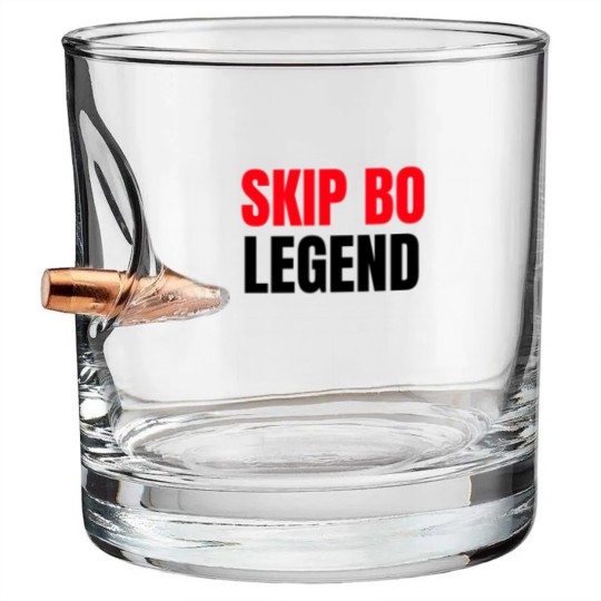 Discover Skip Bo Player Legend   Funny Skip Bo Bullet Whiskey Glasses for Men Bullet Whiskey Glasses
