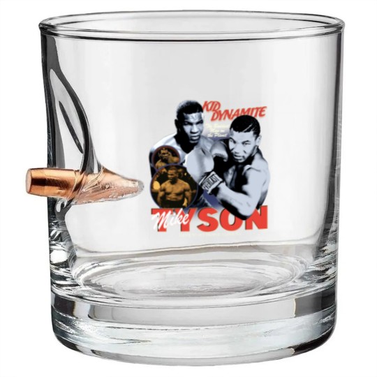 Discover Mike Tyson Vintage Kid Dynamite Bootleg Style Bullet Whiskey Glasses