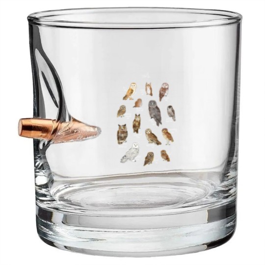 Discover Owls Bullet Whiskey Glasses