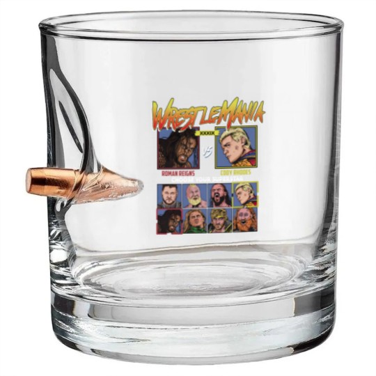 Discover Roman vs Cody Bullet Whiskey Glasses