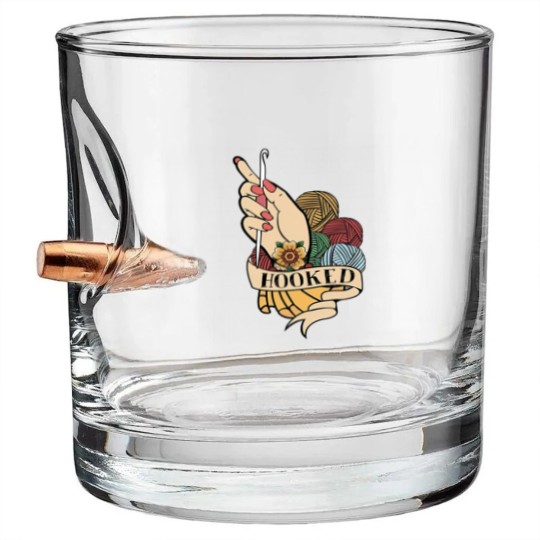 Discover Crochet Bullet Whiskey Glasses, Hooked, Crochet Gift, Crochet Gift Idea, Crochet Love, Crochet Lover, Crochet Lover Gift, Funny Crochet Gift, CO228WM01