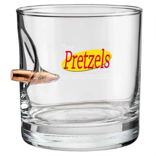 Discover these pretzels are making me thirsty Bullet Whiskey Glasses