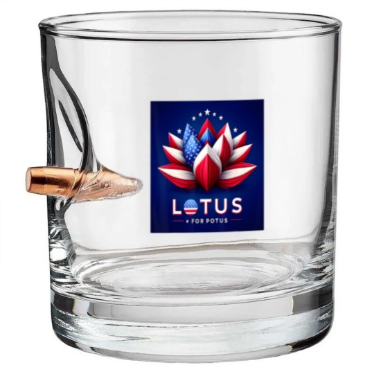 Discover lotus for potus kamala for president 2024 Bullet Whiskey Glasses