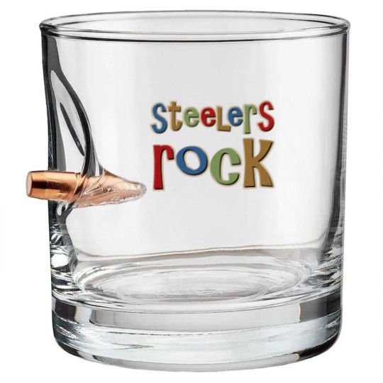 Discover Steeler Rock Bullet Whiskey Glasses