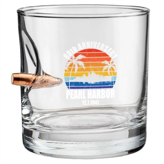 Discover Pearl Harbor Anniversary Sunset Bullet Whiskey Glasses