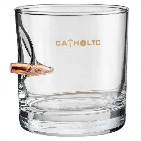Discover Catholic in Gold - Catholic - Bullet Whiskey Glasses
