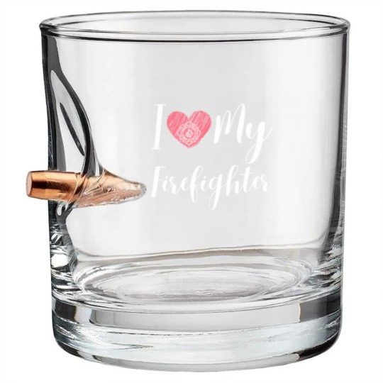 Discover fighter man man wife departmant gift for man dept fighter gifts man truck 1 Bullet Whiskey Glasses