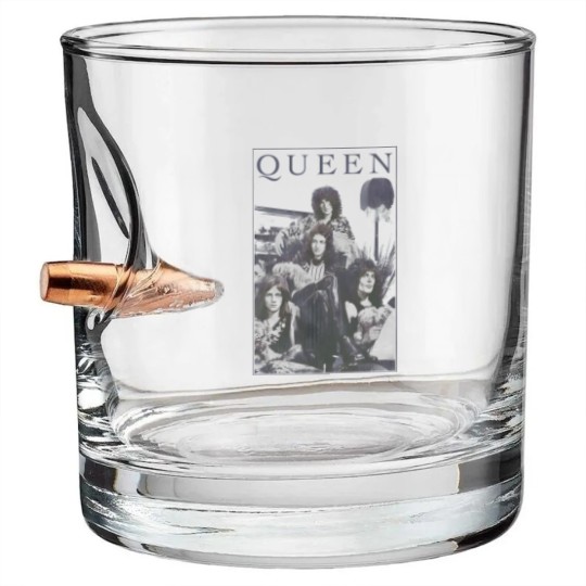Discover Queen Freddie Mercury Brian May Band Vintage Bullet Whiskey Glasses