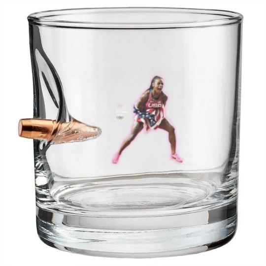 Discover Vtg inspired Sha'Carri Richardson 2024 Paris Olympics Bullet Whiskey Glasses Bullet Whiskey Glasses