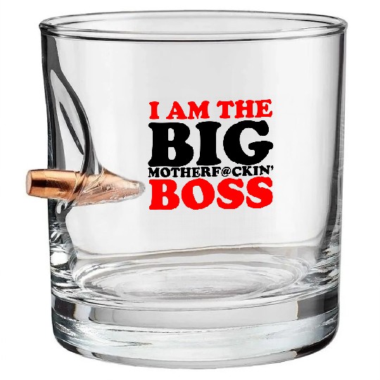 Discover im the boss Bullet Whiskey Glasses