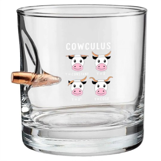 Discover Cowculus Funny Math Math Geometry Teacher Math Lover Bullet Whiskey Glasses