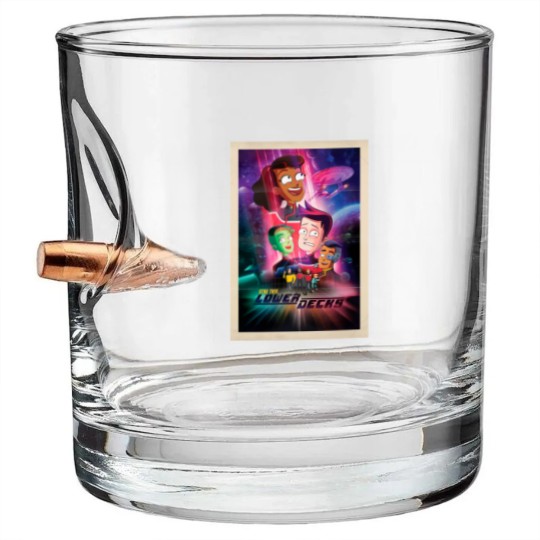 Discover Lower Decks Ensign Group Galactic Poster Bullet Whiskey Glasses