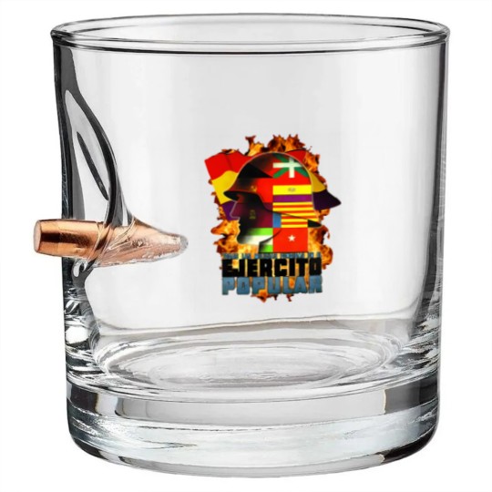 Discover Brigadas Internacionales No Pasaran Spanish Civil warr Red Star Raised Fist Revolution 3836 Bullet Whiskey Glasses