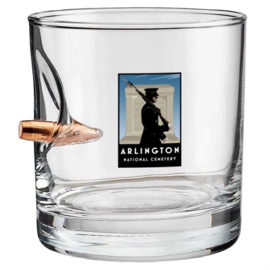 Discover Arlington National Cemetery Bullet Whiskey Glasses