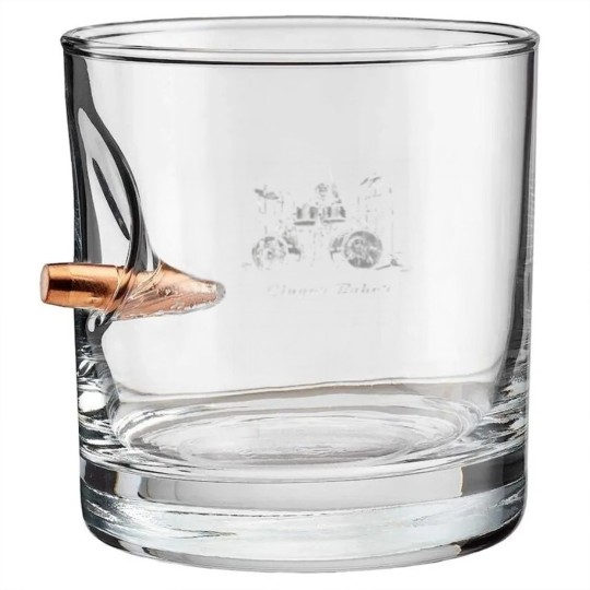 Discover Ginger Baker gift for drummer Bullet Whiskey Glasses