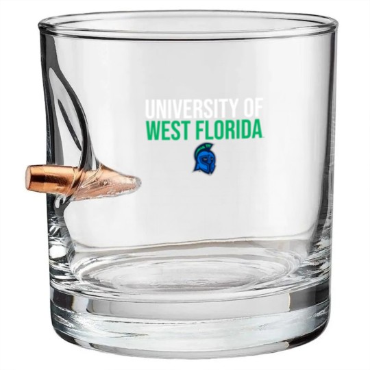 Discover university of west florida uwf argonauts stacked Bullet Whiskey Glasses