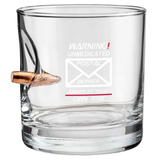 Discover Funny Postal Worker Gift - Bullet Whiskey Glasses