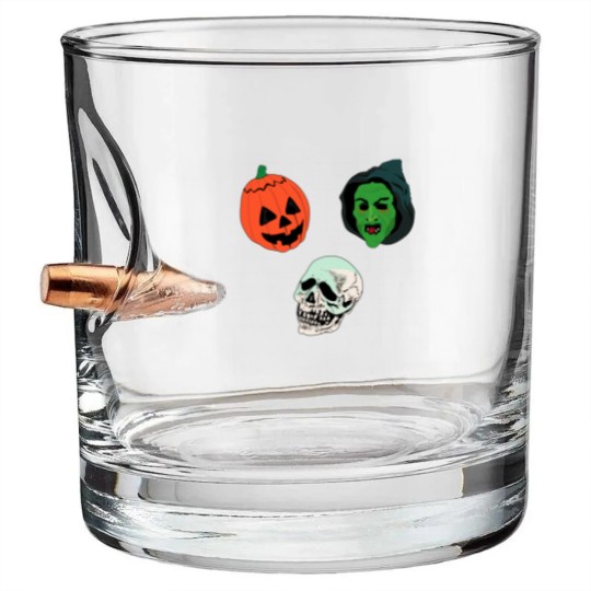 Discover Silver Shamrock Mask Set Bullet Whiskey Glasses