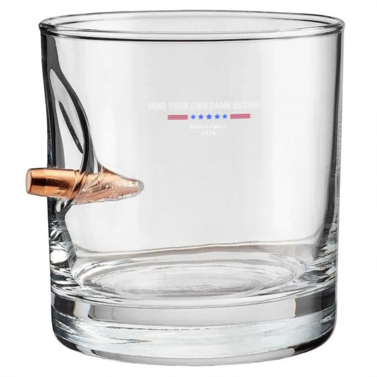 Discover Mind Your Own Damn Business Bullet Whiskey Glasses, Harris Walz Bullet Whiskey Glasses