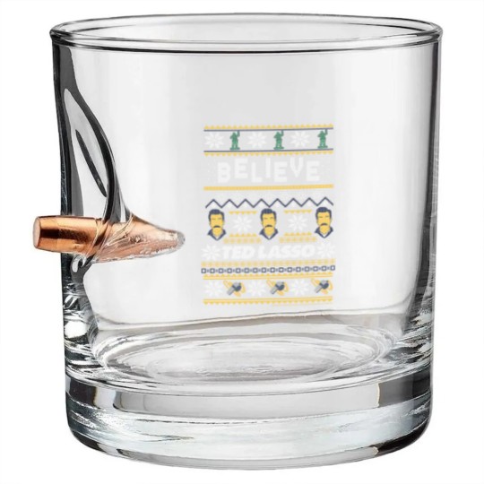 Discover ted lasso christmas believe ted lasso ugly sweat Bullet Whiskey Glasses