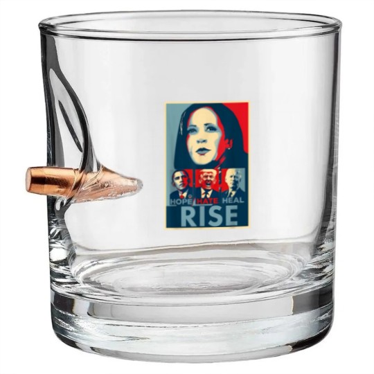 Discover Hope Hate Heal Rise - Bullet Whiskey Glasses