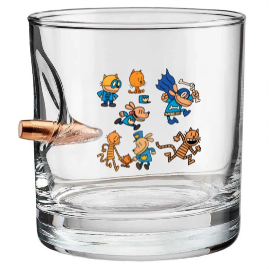Discover Dog Man Bullet Whiskey Glasses