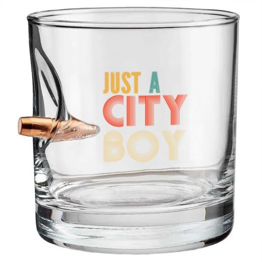 Discover retro just a city boy journey t Bullet Whiskey Glasses