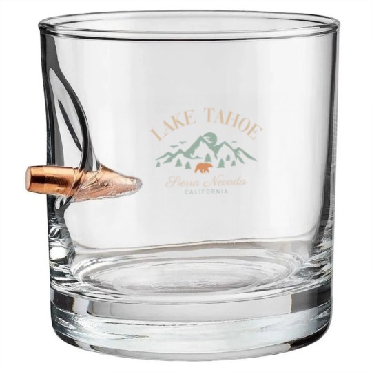 Discover Lake Tahoe Bullet Whiskey Glasses