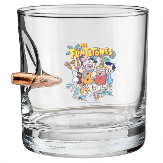 Discover the flintstones the rubbles happy families vintage shot Bullet Whiskey Glasses