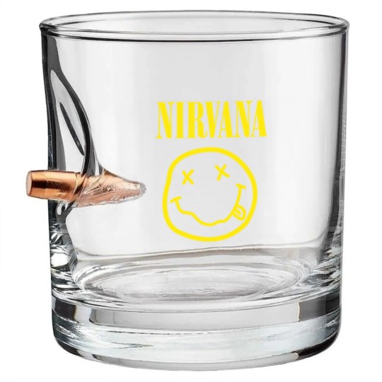 Discover Nirvanaa Yellow Smiley Bullet Whiskey Glasses
