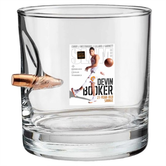 Discover Devin Booker SLAM Poster Bullet Whiskey Glasses, Devin Booker Magazine Bullet Whiskey Glasses