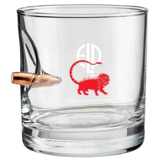 Discover Emerson Lake  Palmer band Tri-blend Bullet Whiskey Glasses